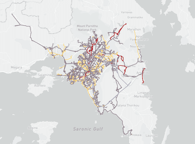 Athens Bus Lines Visualizer